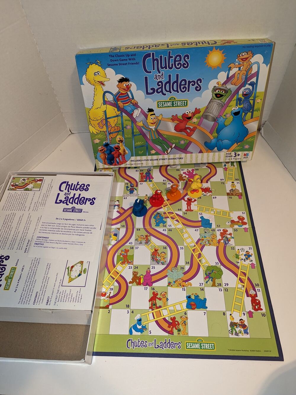 Vintage Sesame Street Chutes and Ladders Board Game Complete